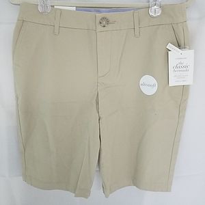 NWT Croft & Barrow Khaki Bermuda Shorts Sz 6
